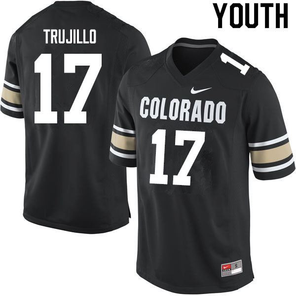 Youth #17 K.J. Trujillo Colorado Buffaloes College Football Jerseys Sale-Home Black